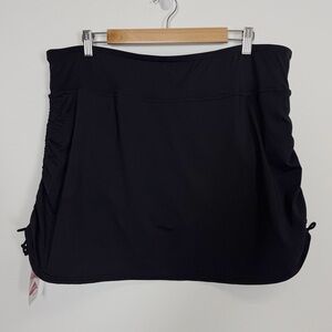 Lands End Swim Skirt Bottom Womens 20W Black Plus Size NWT